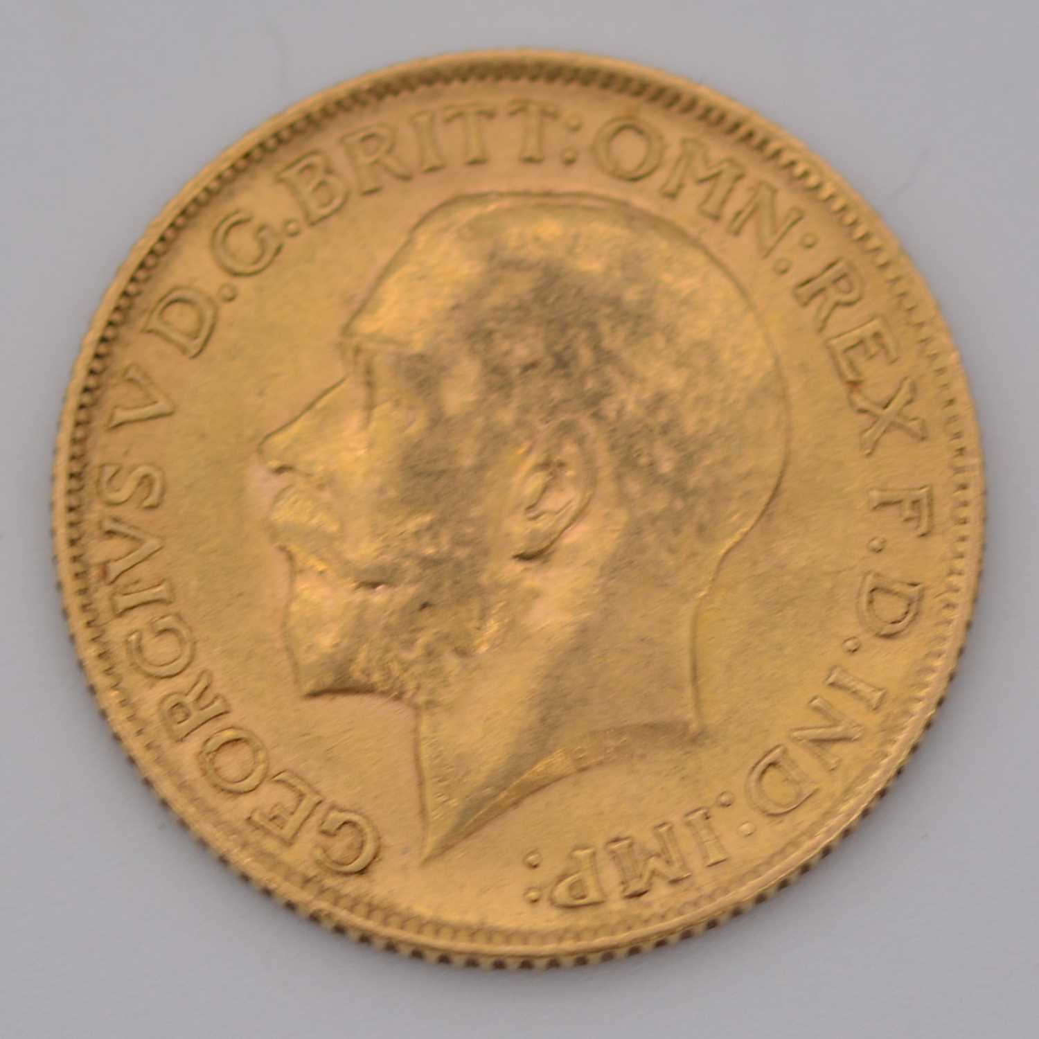 George V gold Sovereign coin, 1912, 8g. - Image 2 of 2