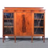 Edwardian inlaid mahogany bookcase,