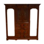 Edwardian inlaid mahogany three-piece bedroom suite, in the style of Maple & Co.