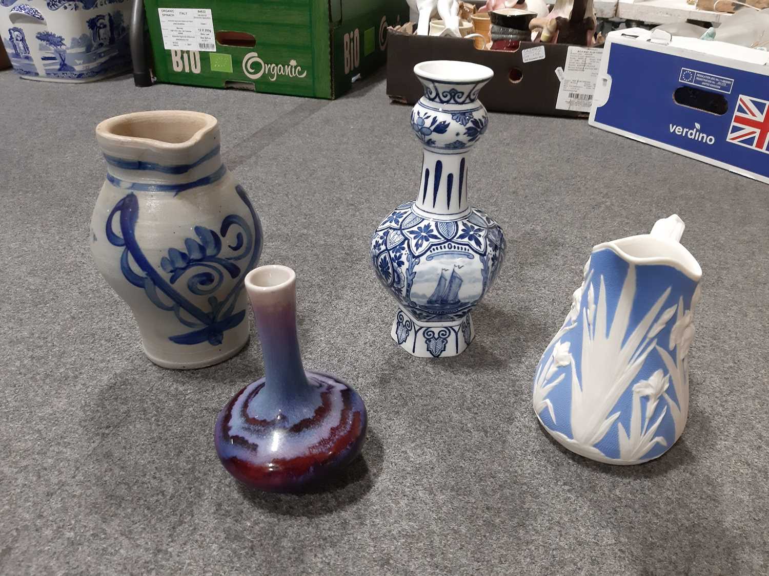 Poole Pottery charger, vases, Delphis pedestal bowl and other ceramics. - Image 4 of 10