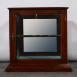 Small mahogany table top display cabinet