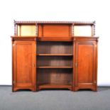 Late Victorian walnut bookcase,