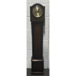 Oak cased grandmother clock,