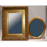 Two gilt framed wall mirrors