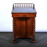 Victorian oak davenport desk,