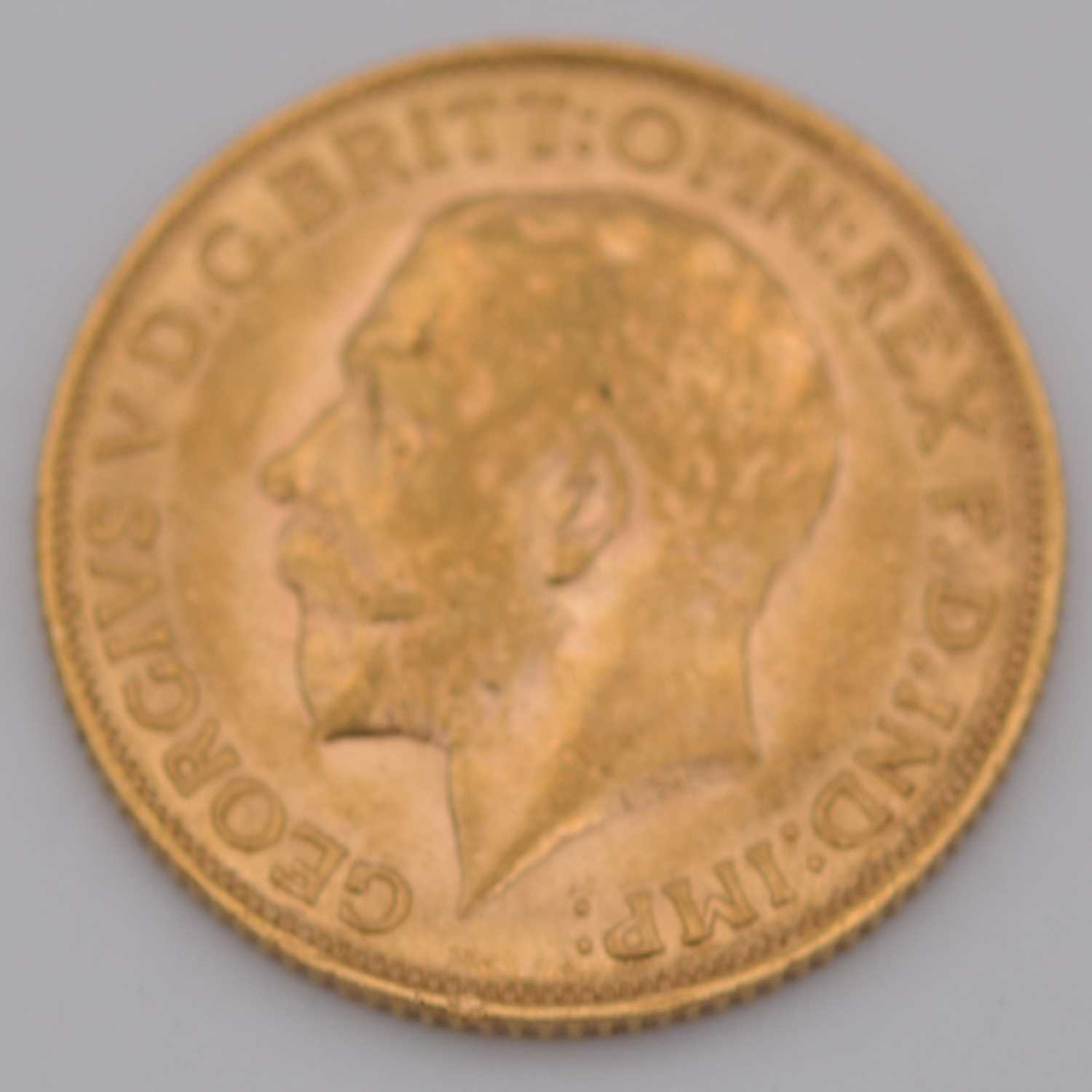 George V gold Sovereign coin, 1912, 8g. - Image 2 of 2