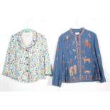 Summer weight blouses and jackets.