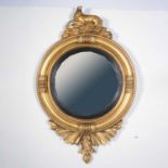 Regency style carved gilt wood and gesso pier glass