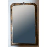 Lacquered and chinoiserie decorated wall mirror.