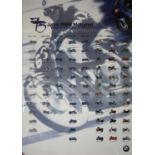 Jahre BMW Motorrad Years of BMW Motorcycles, framed and glazed poster