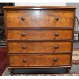 Victorian mahogany chest of drawers,