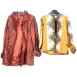 Colourful wool and faux fur jackets.