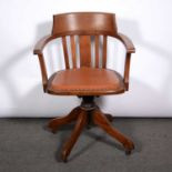 Oak office chair,
