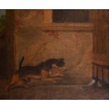 Martin Theodore Ward, study of two dogs vying for a bone.