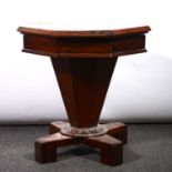 Victorian walnut and marquetry work table,