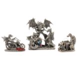 Myth and Magic pewter dragon figures.