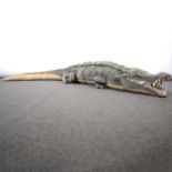 A Hamley's large plush model of a crocodile, aprox 225cm in length.