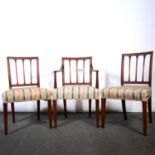 Set of six Georgian style dining chairs,