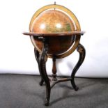 Reproduction terrestrial library globe,