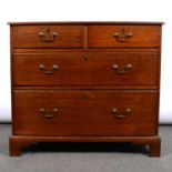 Victorian oak chest of drawers,