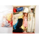 Barbie and Skipper dolls by Mattel, with carry case.