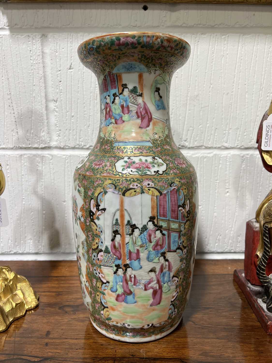 Cantonese famille rose vase, - Bild 5 aus 11