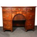 Regency mahogany bowfront sideboard,