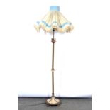 Gilt metal standard lamp,