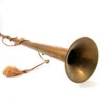 Reeded brass post horn.