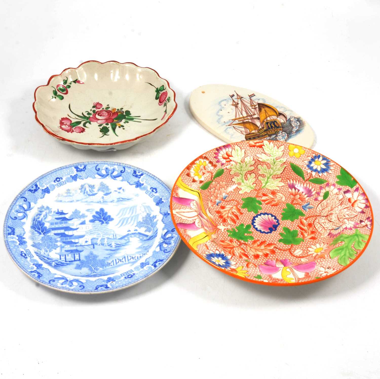 Spode soup plate, etc.