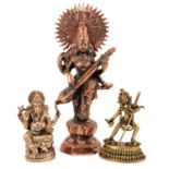 Collection of brass, bronze and other Hindu deities,