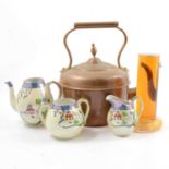 Decorative ceramics, copper kettle, etc.