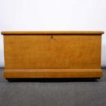 A grained pine blanket box,