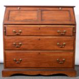 Edwardian walnut bureau,