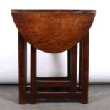 Small oak gateleg table,