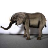 Hansa Nature Reproductions, plush Elephant model, with Hamley's label