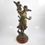 Reproduction bronzed patinated figure.