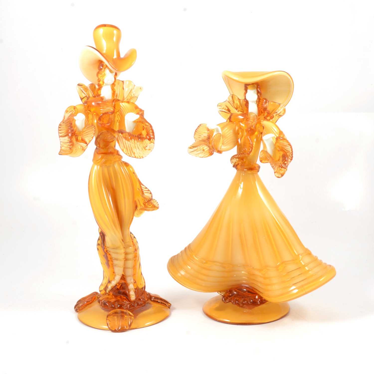 Two Murano glass figures,