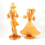 Two Murano glass figures,