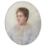 English School - Lady Winifred Burghclere, a portriat