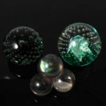 Small selection of Victorian and later paperweights,