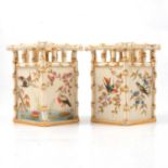 Pair of Crown Derby vases,