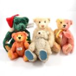 Steiff Germany teddy bears, four including club edition 1999/2000 bear