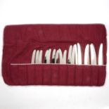 A set of ten silver table knives and ten silver dessert knives, William Yates Ltd, Sheffield 1987.