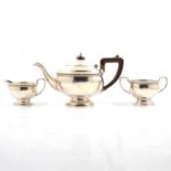 Three-piece silver teaset, Smith & Bartlam, Birmingham 1933-4.