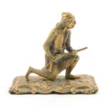 Mogul style bronze figure of a rifleman,