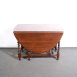 1930s oak gateleg table,