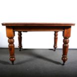 Victorian walnut dining table,