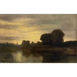 Manner of Patrick Nasmyth, Lake scene, a nocturne,