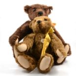 Two Steiff Germany teddy bears, including brown jointed bear